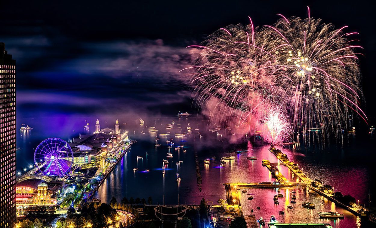 Hilton Fireworks Kick Off Navy Pier’s Independence Day Weekend on July