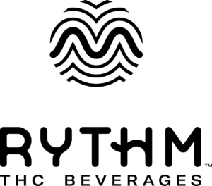 250425 RYT THCBeverages Logo RYTHM THCBev Stacked Black
