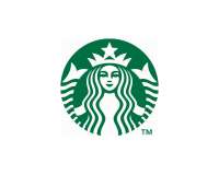 Starbucks green circular siren logo on a white background at Navy Pier