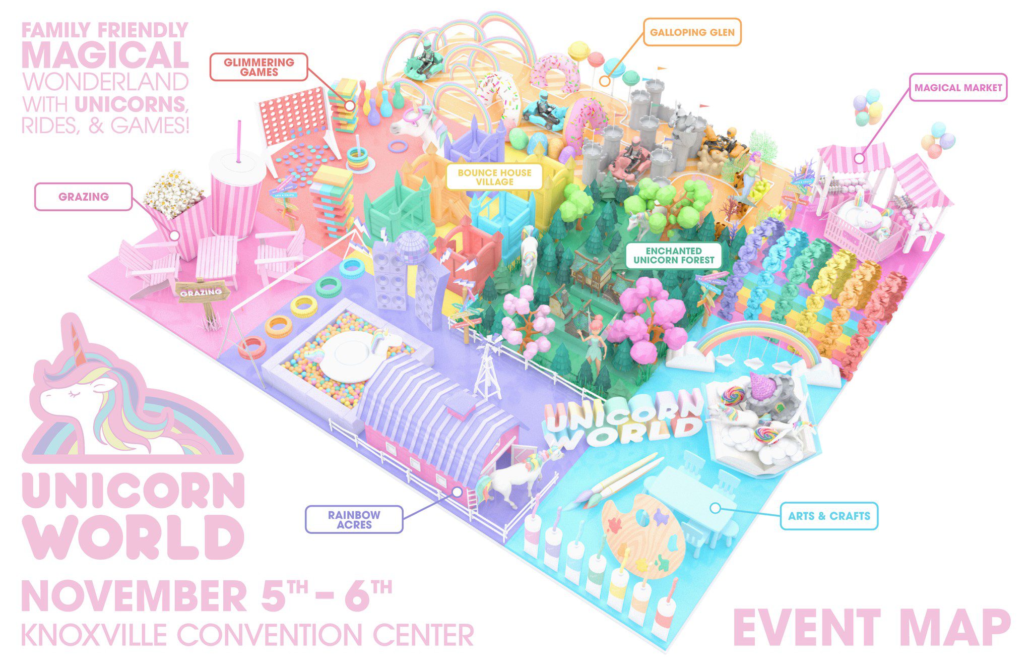 Unicorn World Chicago Event Map