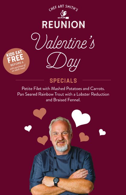 Valentine's Day at Reunion Table Tents