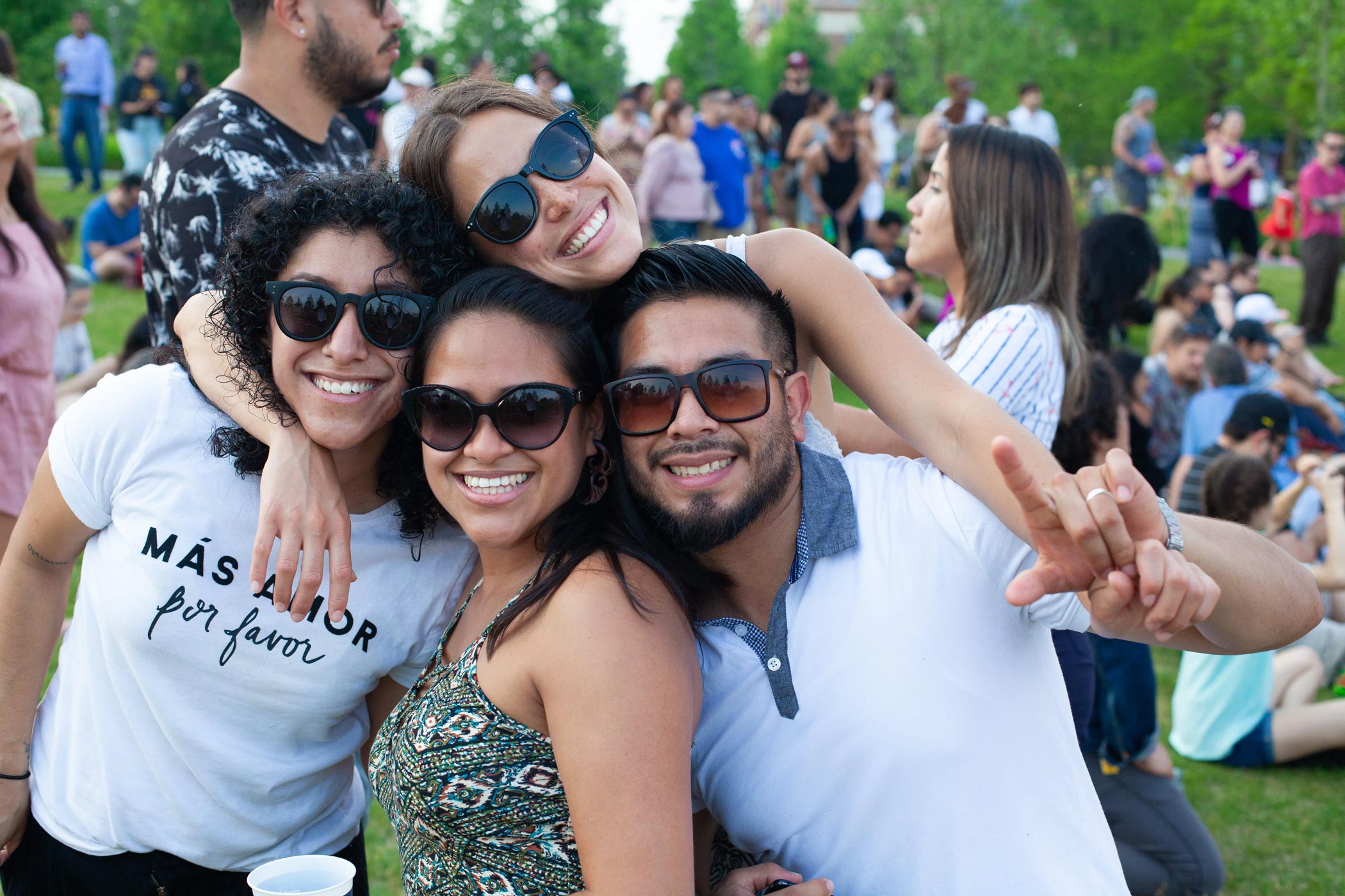Friends Smiling at Mexicofest at Navy Pier