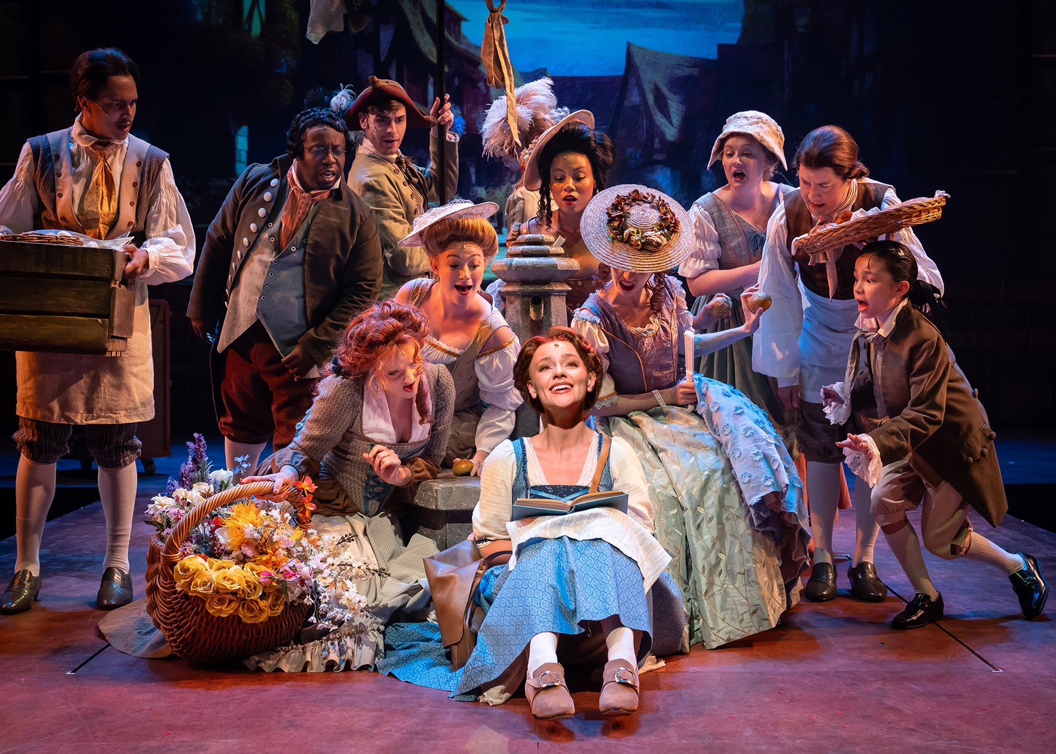 Belle and Townspeople from Beauty and the Beast at Navy Pier