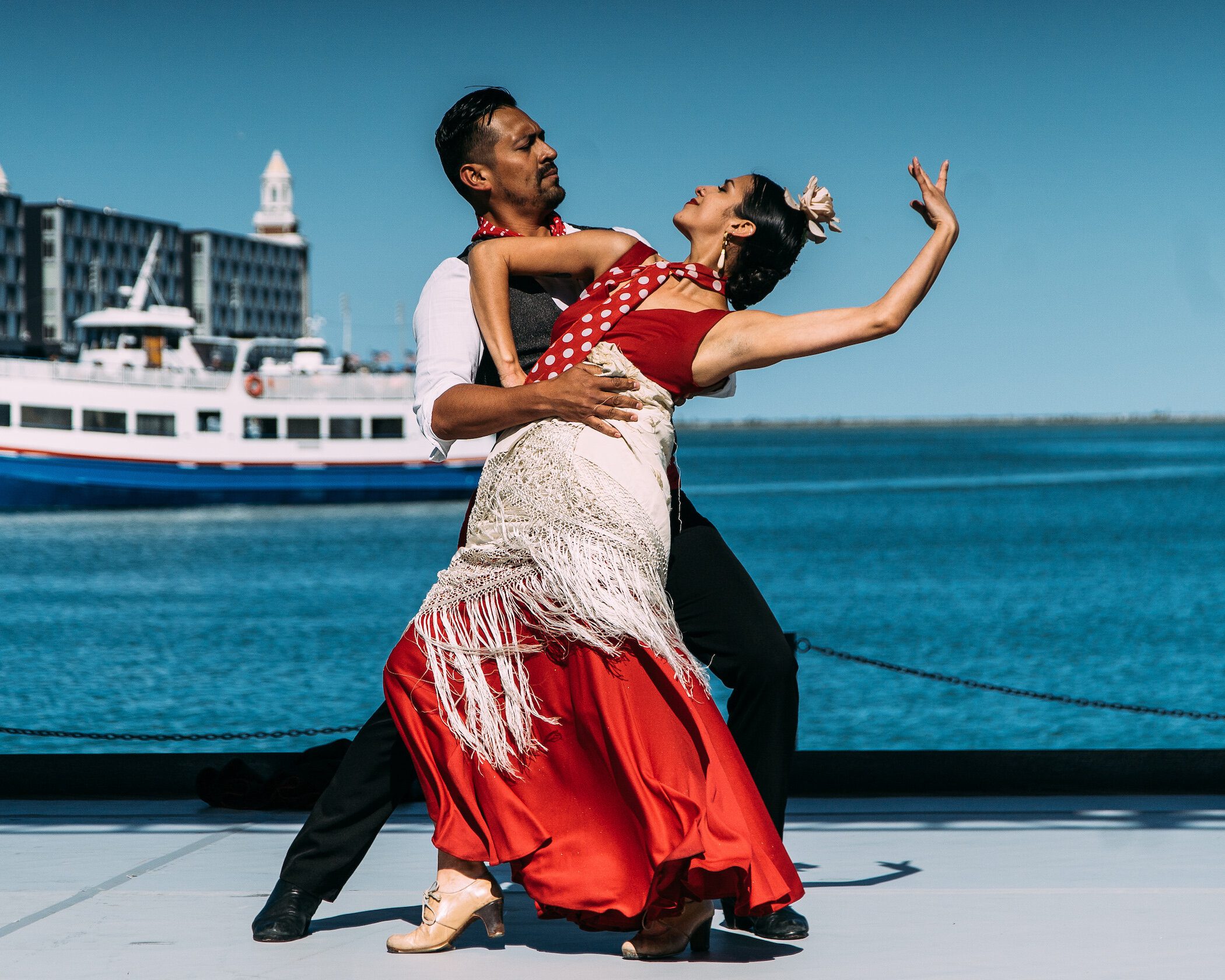 A Couple Performing at Pier Dance at Navy Pier