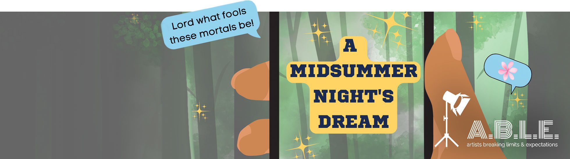 ABLE's Production of A Midsummer Night's Dream at Navy Pier Wide Banner Poster