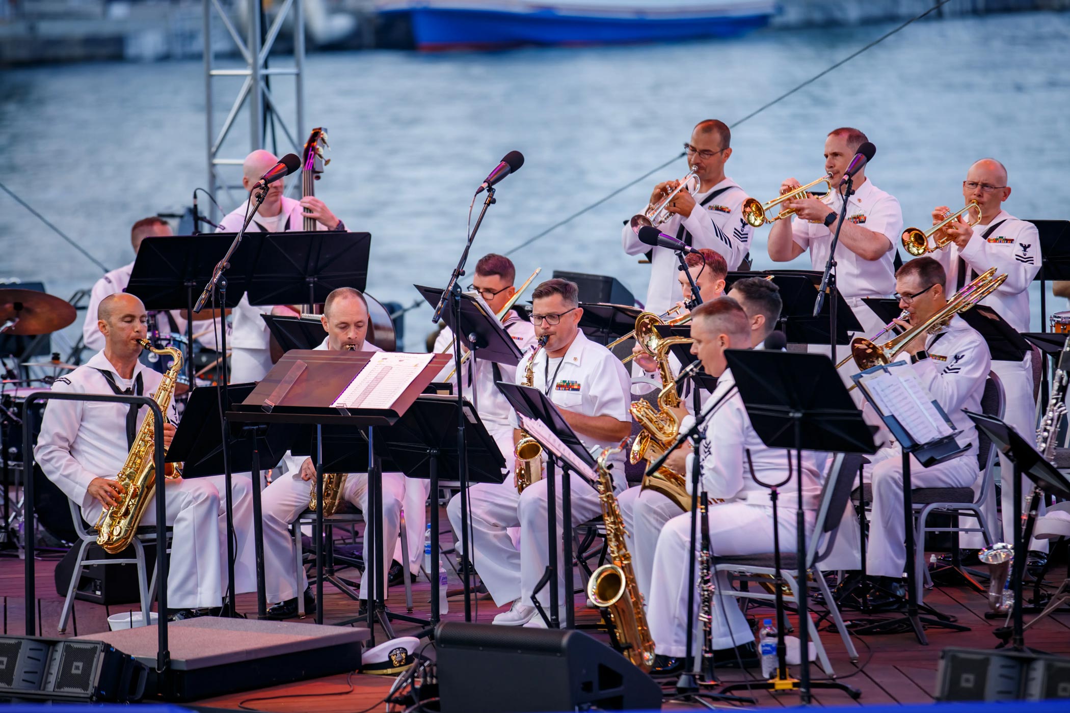 Brass Performers at Great Lakes Navy Band Navy Pier Performance