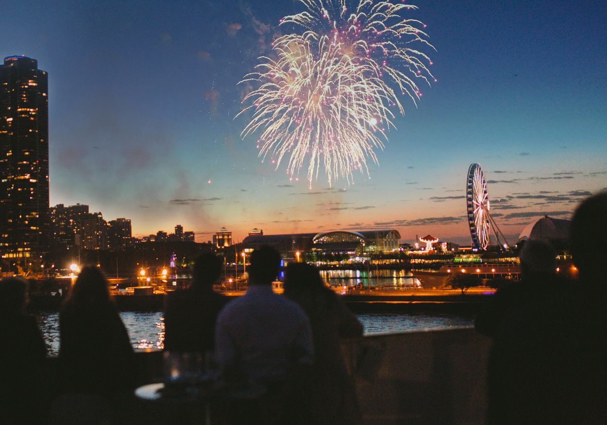 Fireworks Over Navy Pier for Independence Day Cruise