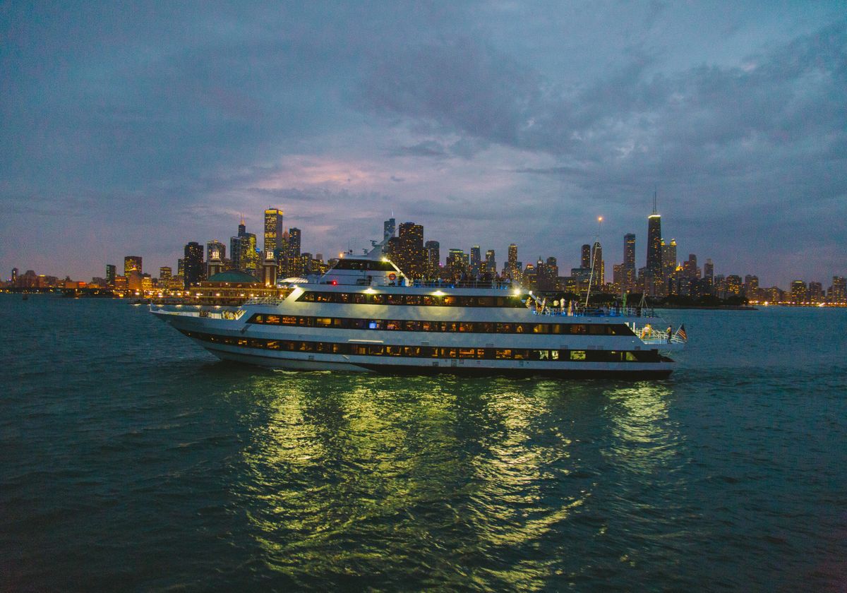 Odyssey Lake Michigan for Independence Day Cruise at Dusk at Navy Pier