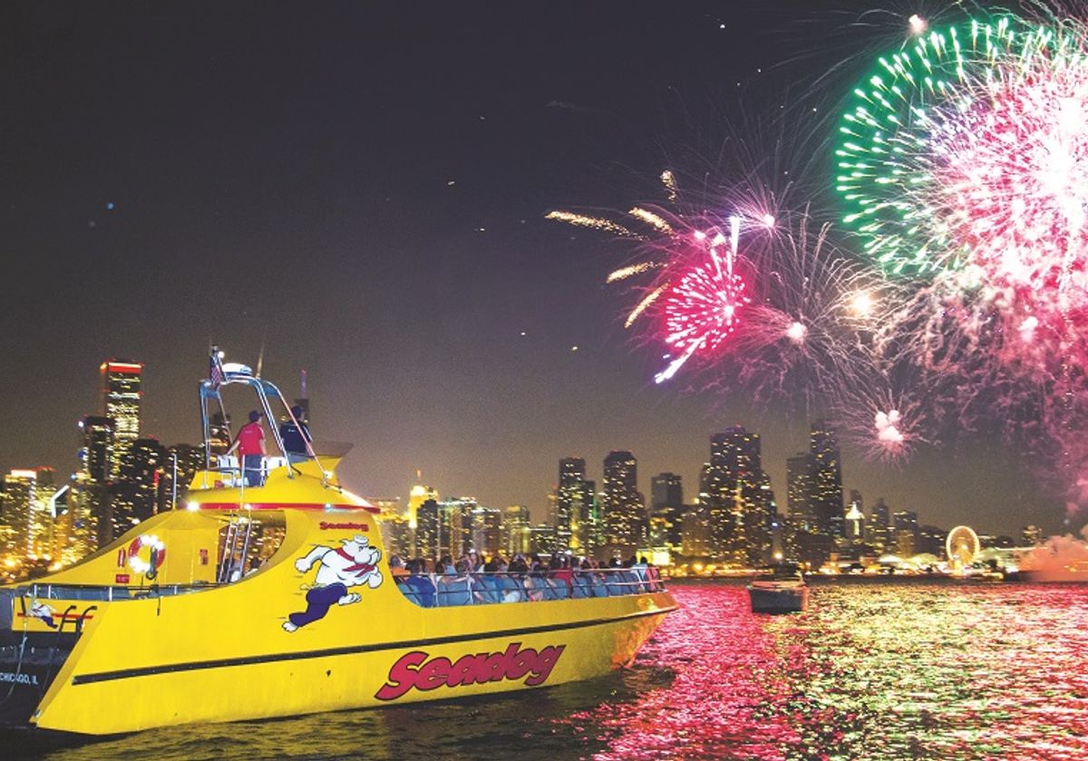 Seadog Cruises on Lake Michigan with Fireworks