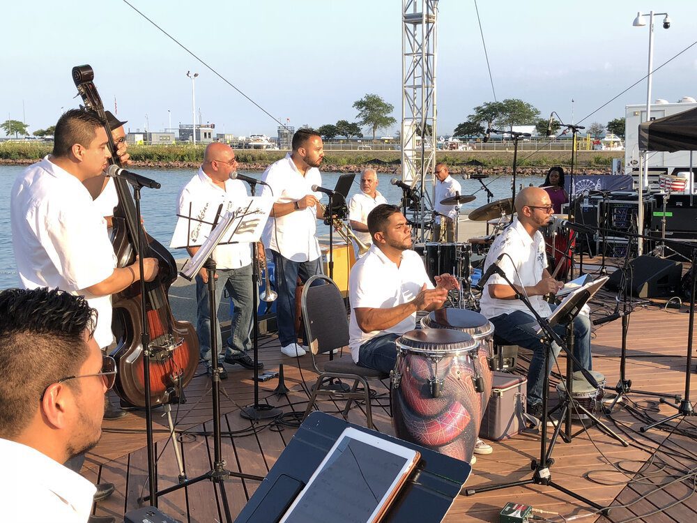 Band Performing at Noche Caribena at Navy Pier