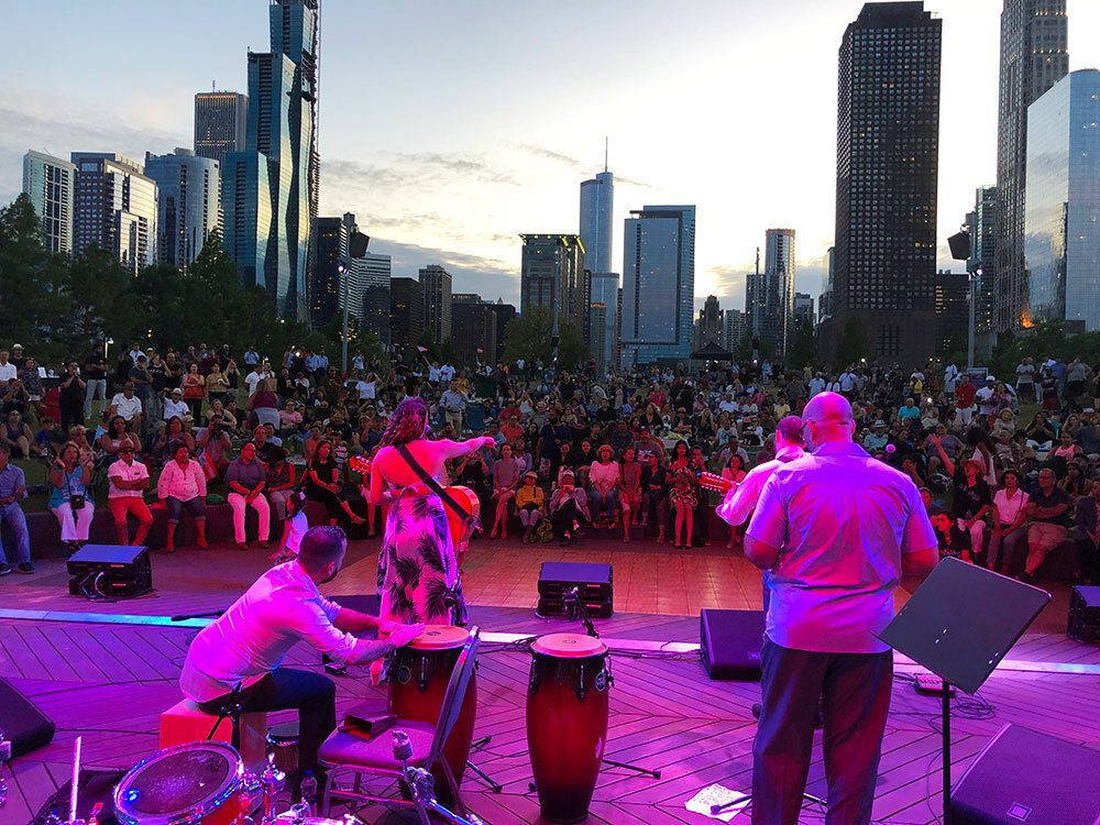 View from Stage at Noche Caribena at Navy Pier