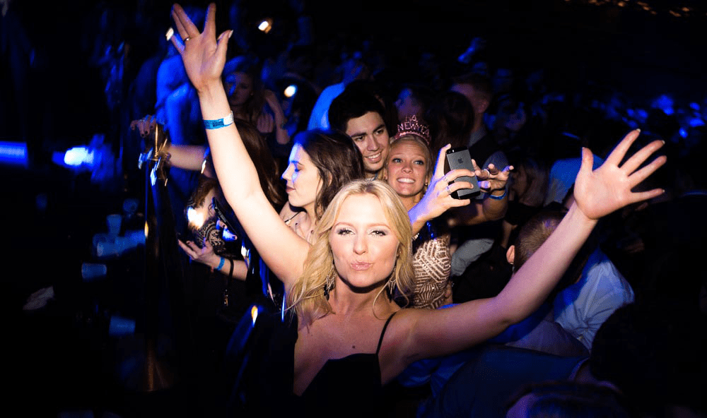 People Smiling and Taking Selfies at Big Night Chicago New Year's Eve Party at Navy Pier