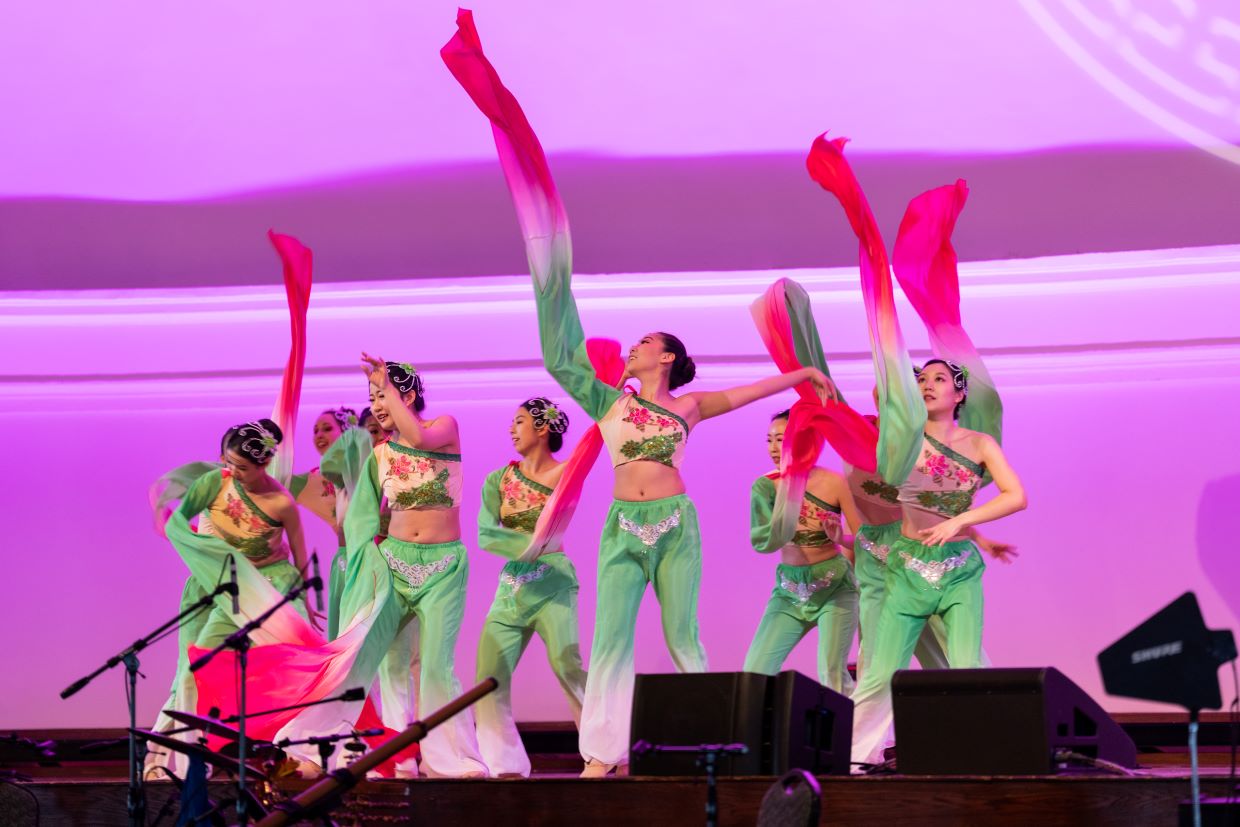Dancers at Lunar New Year celebration.