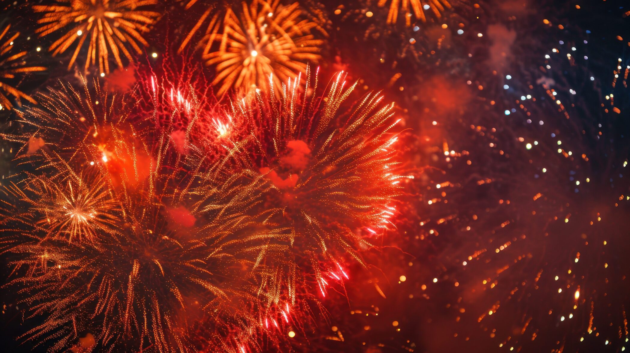 Decorative heart shaped fireworks at Navy Pier.