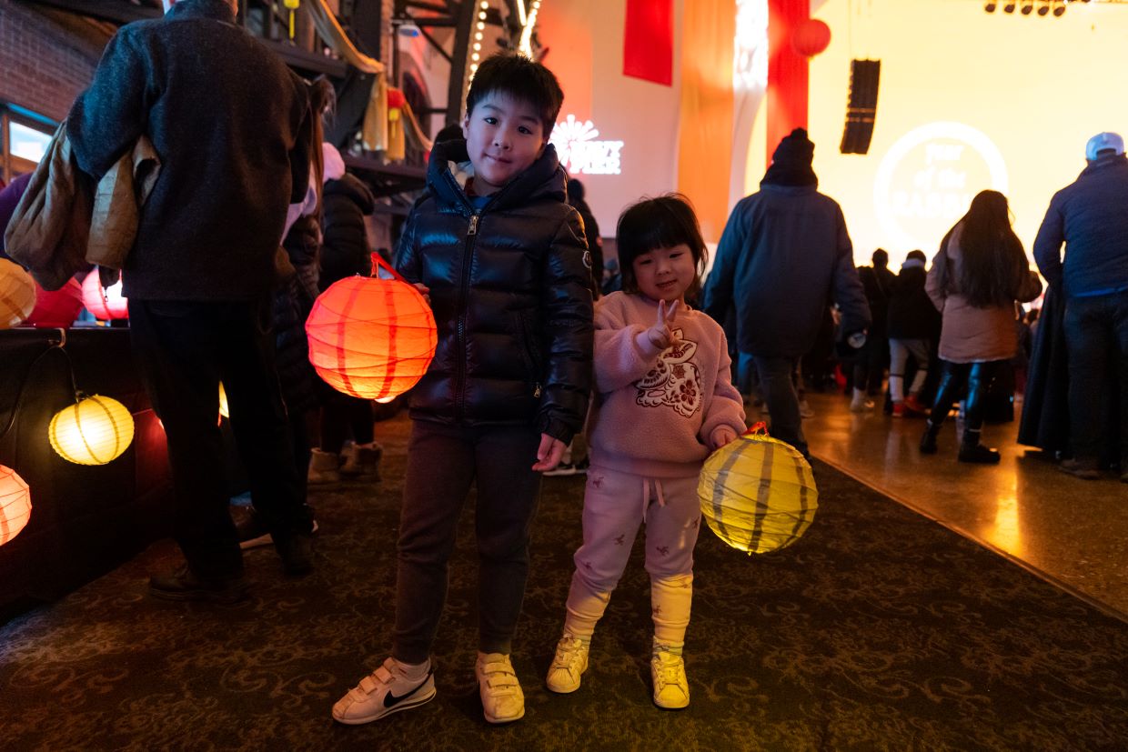 Kids at Navy Pier's Lunar New Celebration.