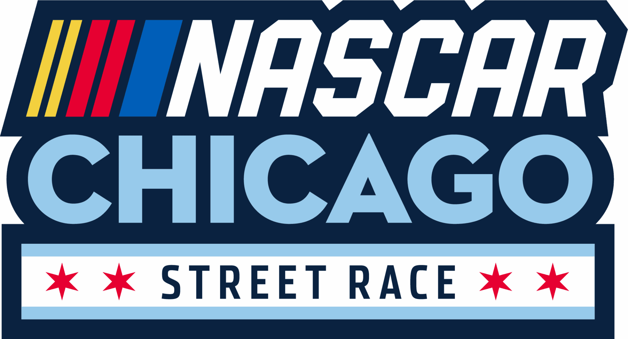 NASCAR Chicago Street Race logo with Chicago stars