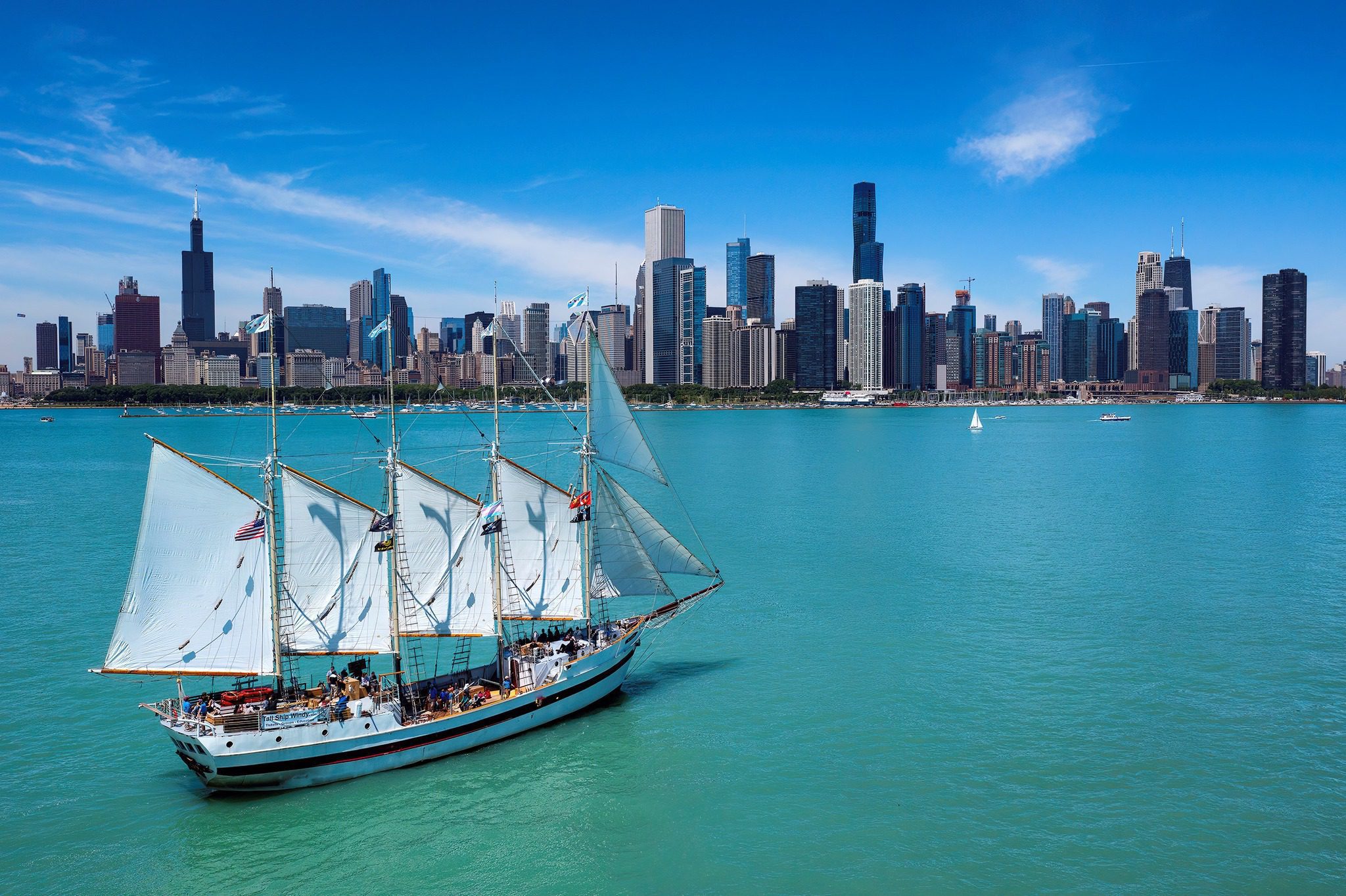 Tall Ship Windy Lake Michigan Cruise Photo