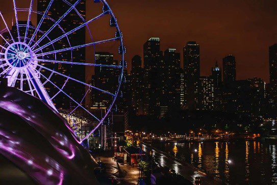 Best views of Chicago on the Centennial Wheel.