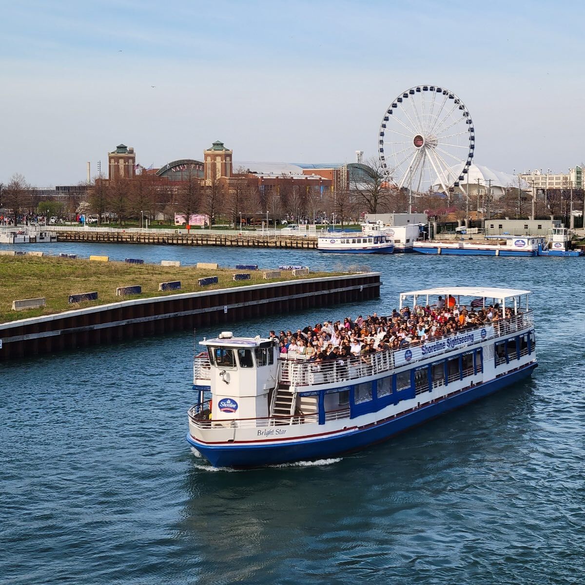 Navy Pier Skyline Lake Cruise Overhead Photo