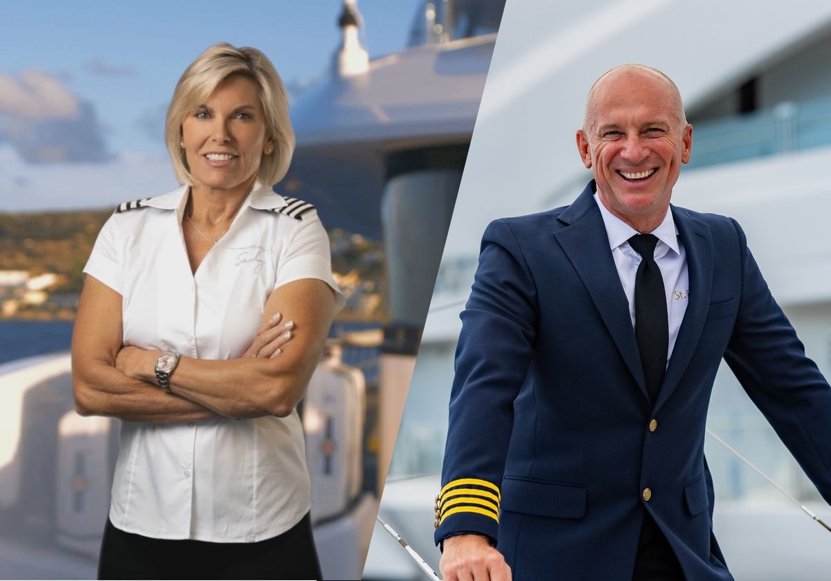 City Cruises captain and host posed aboard the ship deck