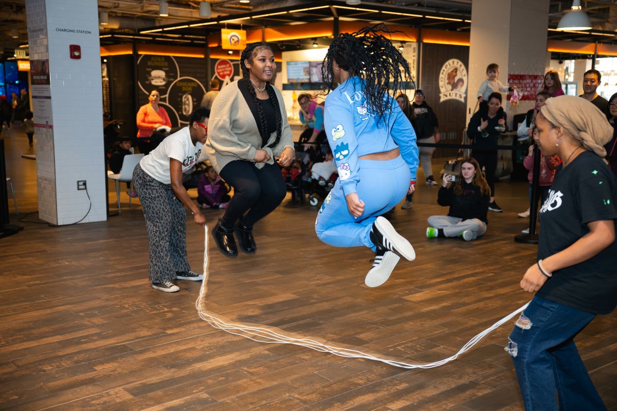 Jumping Rope on Spring Break at Navy Pier Chicago