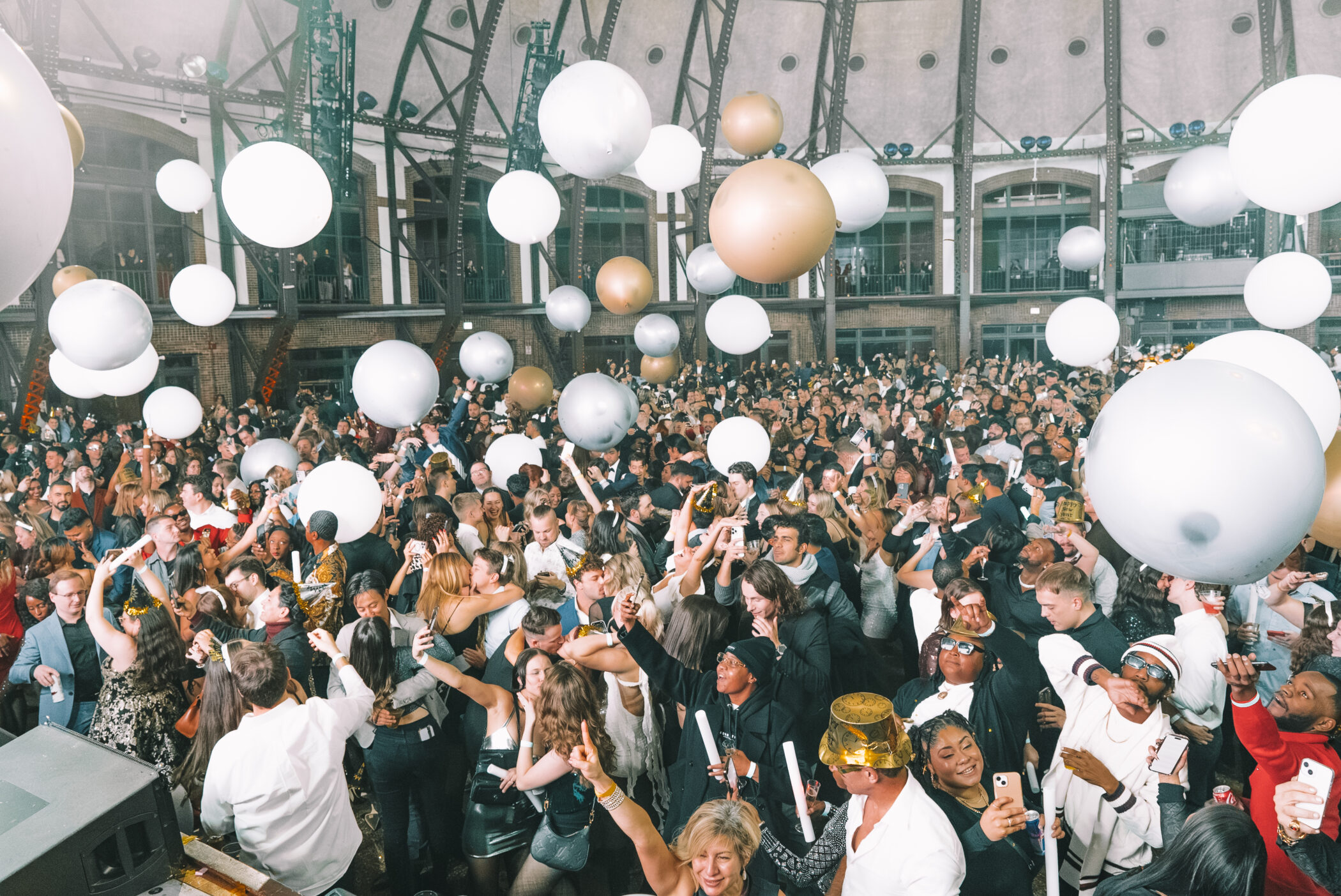 Celebration with large crowd at Navy Pier event