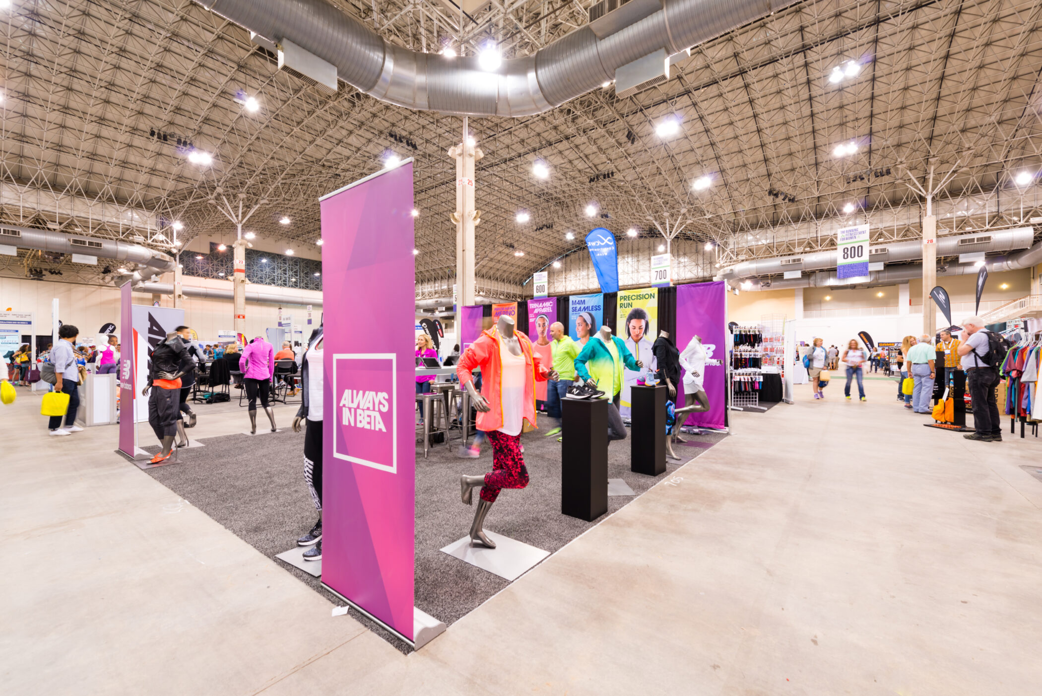 Navy Pier Festival Hall running expo fitness booths