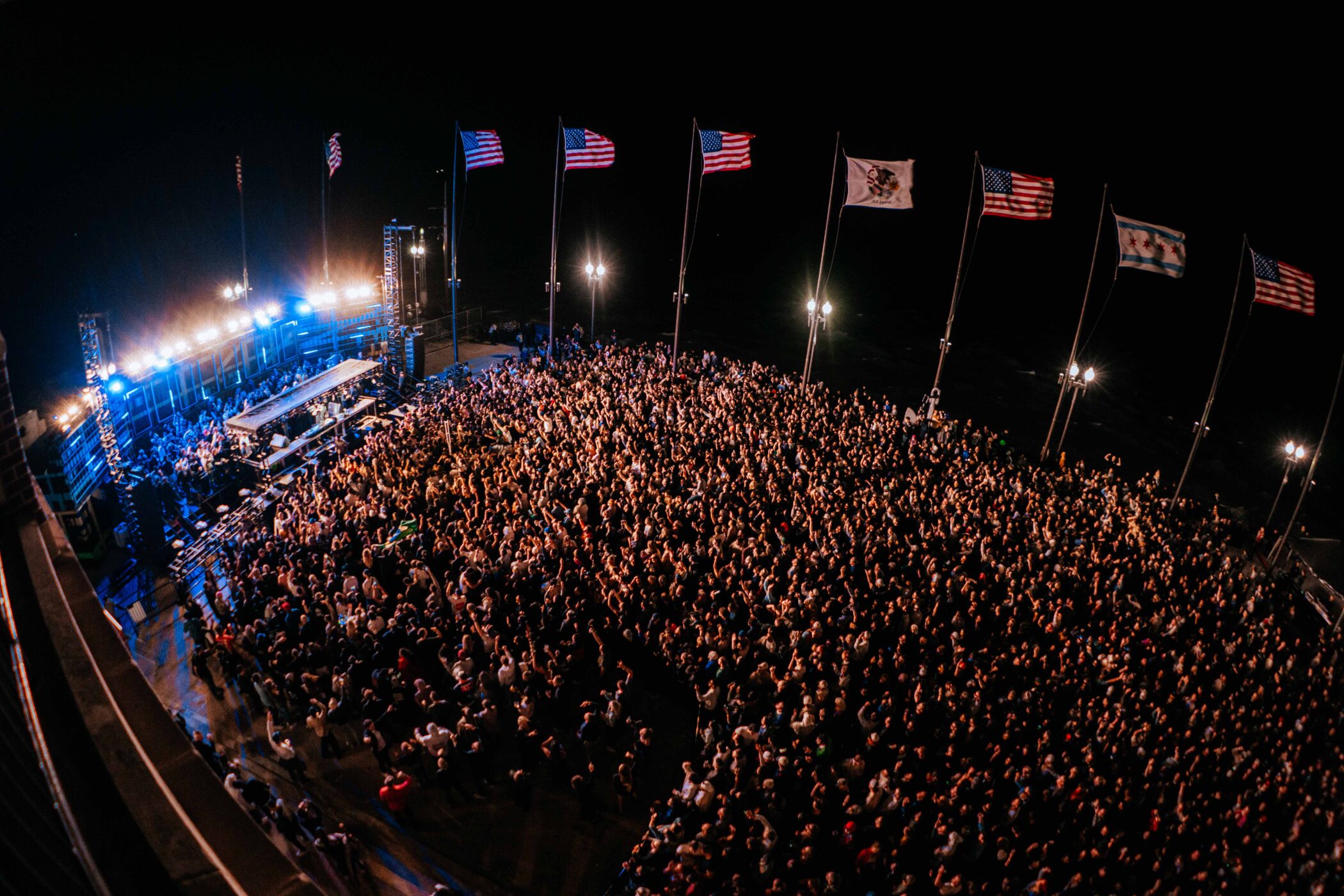 Outdoor Music Event Overhead Photo Navy Pier Chicago