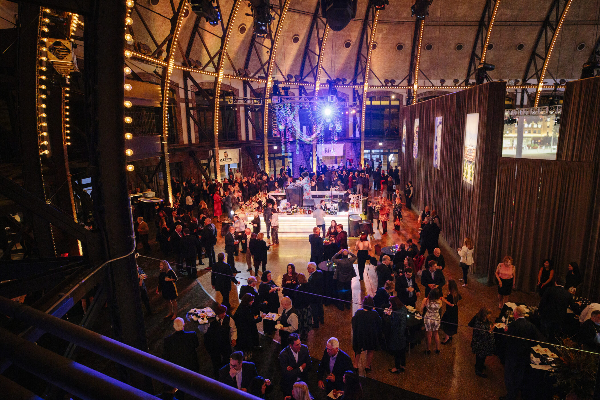 Navy Pier Aon Ballroom corporate party elegant lighting