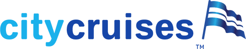 City Cruises logo, representing festive boat tours on Lake Michigan during Christmas in July at Navy Pier.