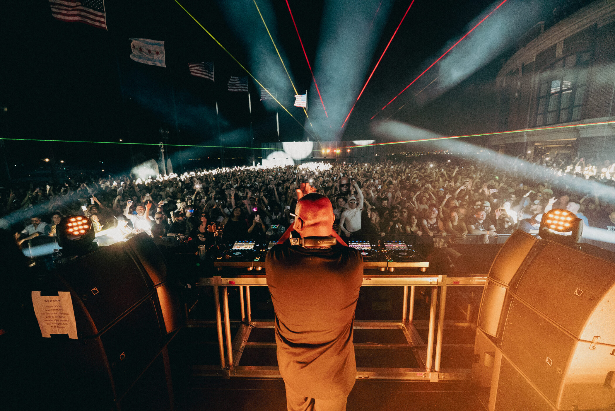 DJ performing at Navy Pier's East End Plaza concert event