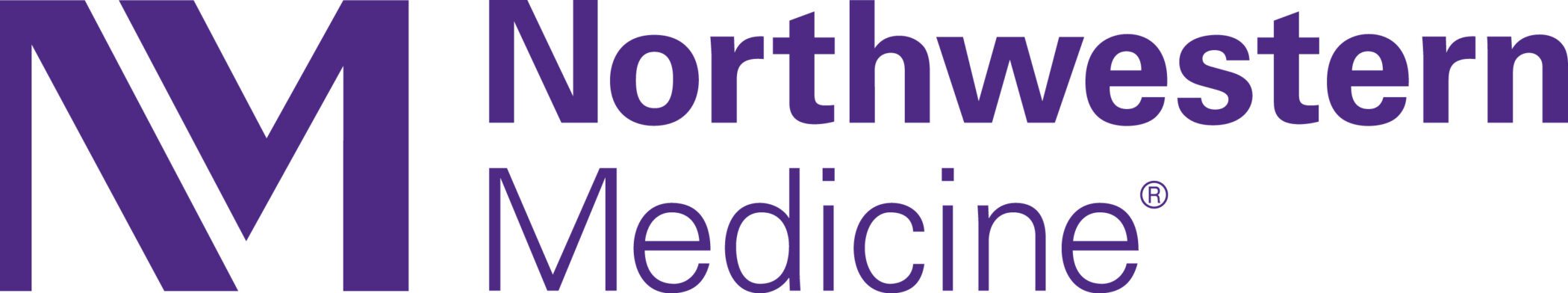 Northwestern Medicine logo in purple text on white background