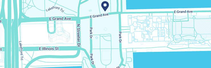 Static map of The Butterfly House exhibit at Navy Pier