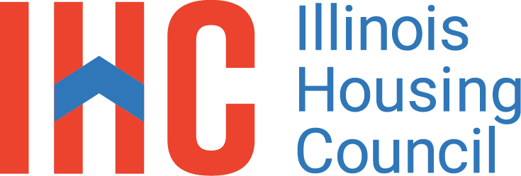 Illinois Housing Council logo with teal and blue lettering on white background