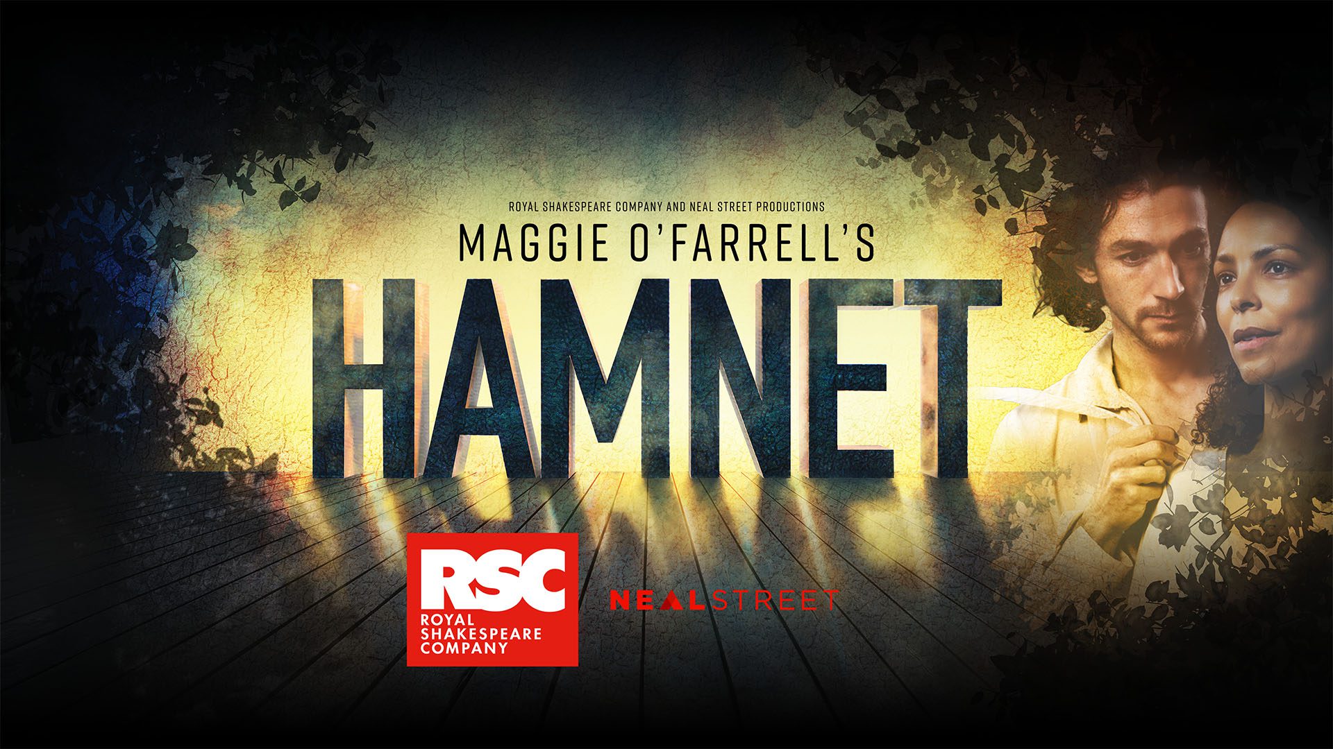 Hamnet RSC and Neal Street Productions theatrical poster with dramatic typography