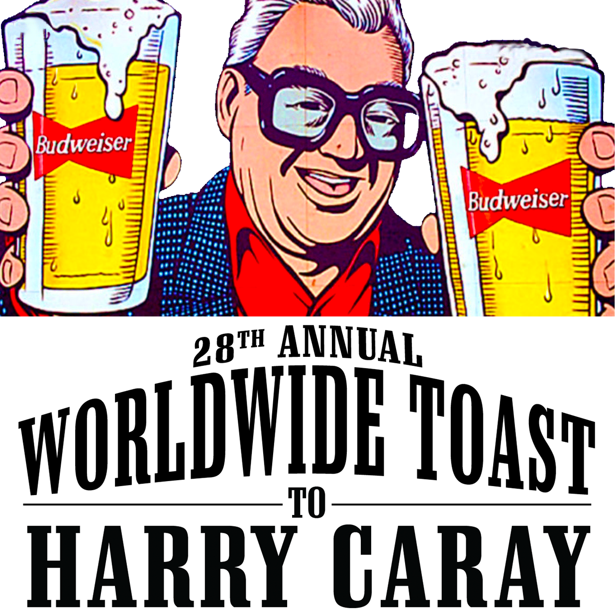 Illustrated logo for the 28th Annual Worldwide Toast event at Navy Pier