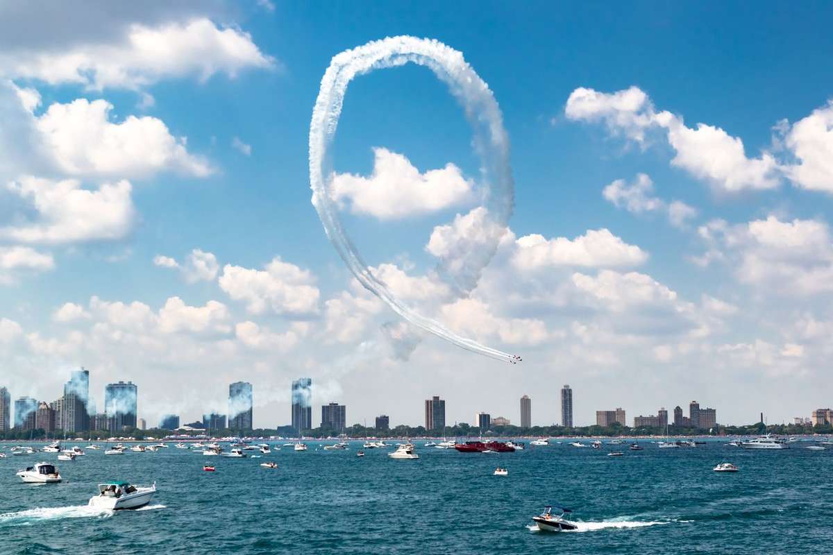 Early Air & Water Show Preview Premier Lunch Cruise on Lake Michigan