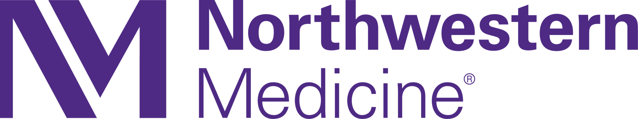 Northwestern Medicine logo in purple with the NM monogram